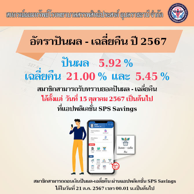 อัตราปันผล - เฉลี่ยคืน ปี 2567