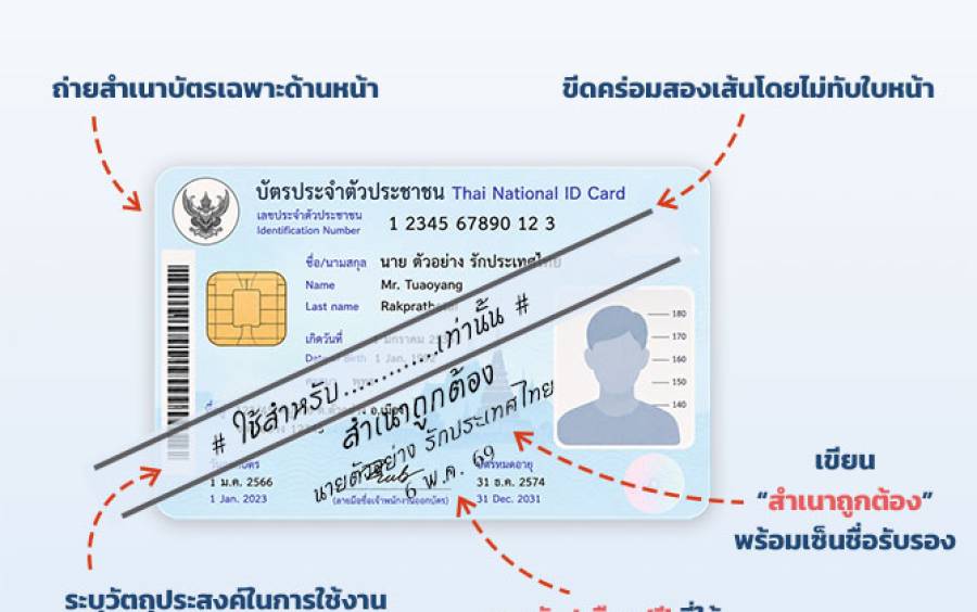 วิธีเซ็นสำเนาบัตรประชาชนให้ถูกต้องและปลอดภัย