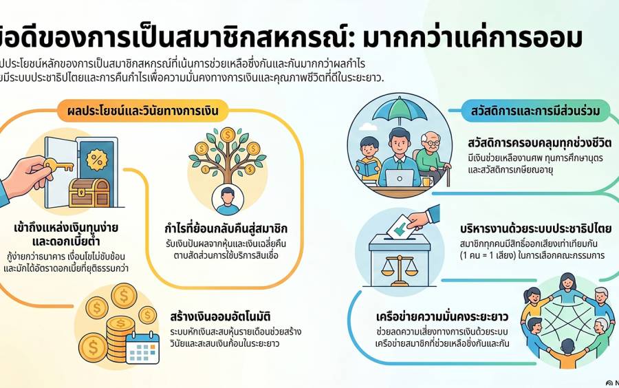 ข้อดีของการเป็นสมาชิกสหกรณ์